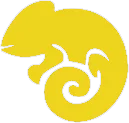 Silhueta de camaleão